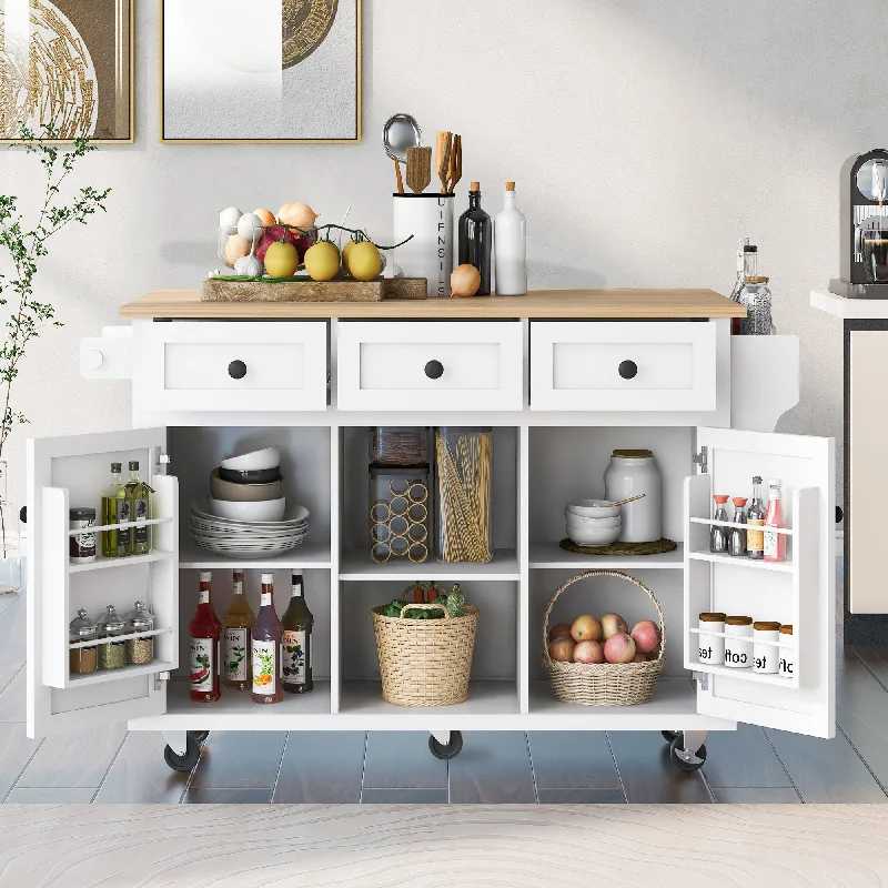 Streamdale Multifunctional Kitchen Cart with Storage and Wheels