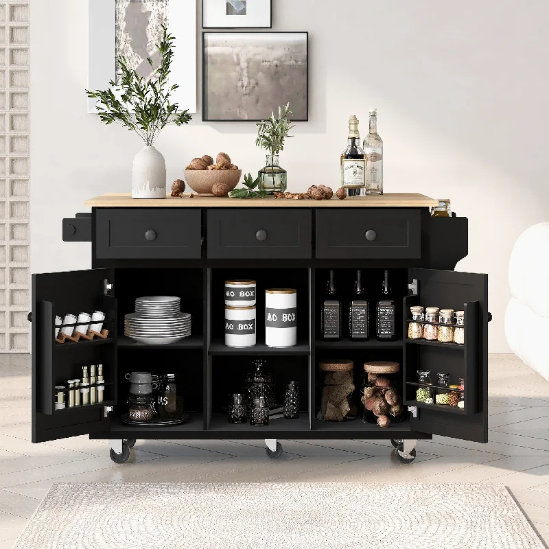 Streamdale Multifunctional Kitchen Cart with Storage and Wheels