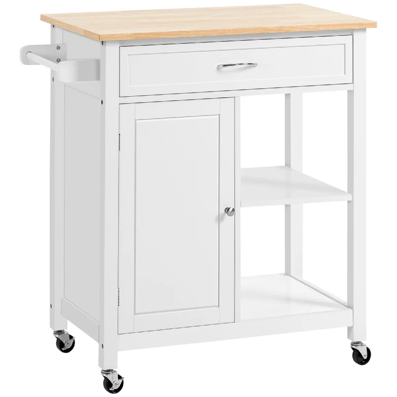 Streamdale Rolling Kitchen Island Cart with Storage