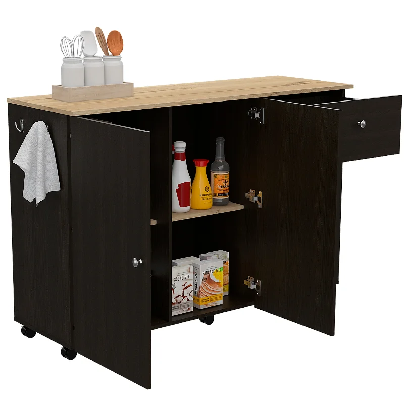 Streamdale Sayville 2-Drawer 2-Shelf Kitchen Island Wengue