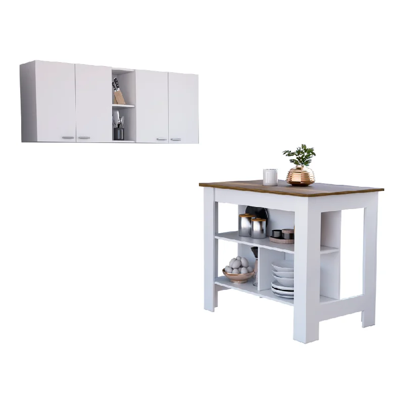 Streamdale Sierra 7-Shelf 4-Door 2-Piece Kitchen Set