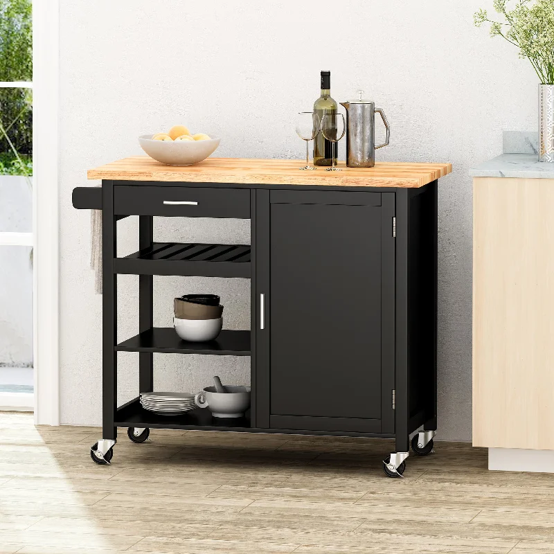 Streamdale Stylish Kitchen Cart with Extra Counter and Storage Space