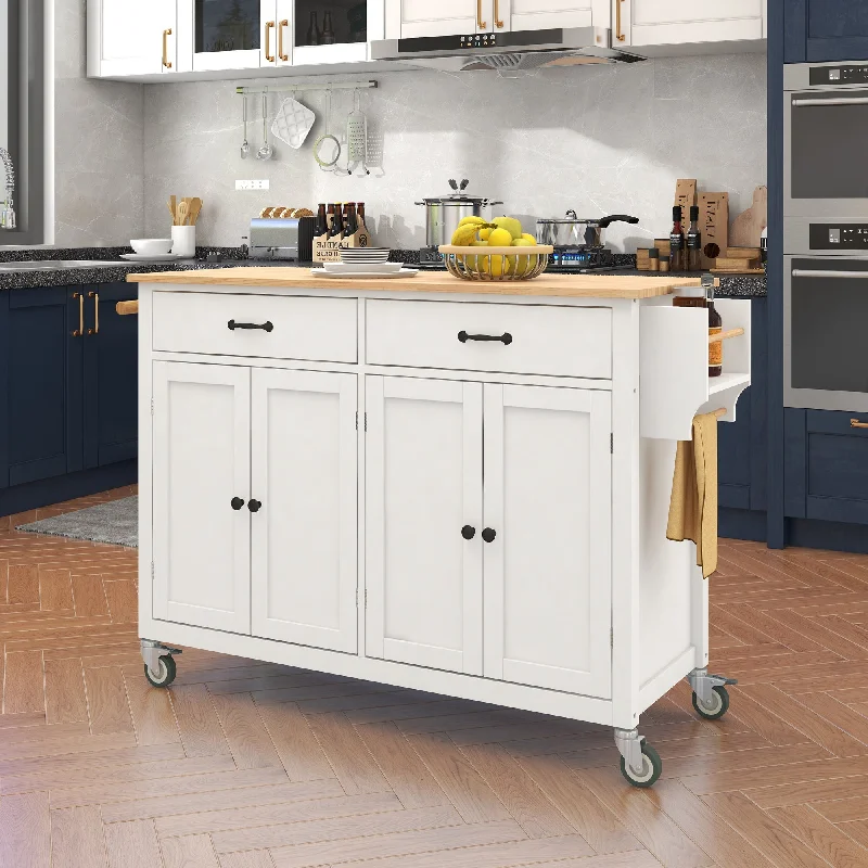 Streamdale Wood Top Kitchen Island Cart