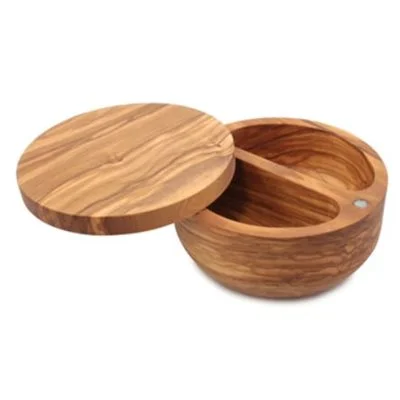 Swissmar Palermo Olive Wood Salt Keeper, 5" x 2.5"