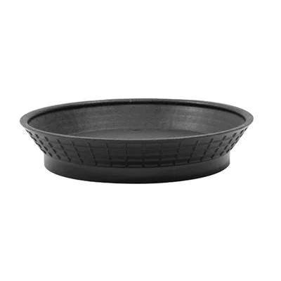 TableCraft 9" Round Food Basket with Base, Black