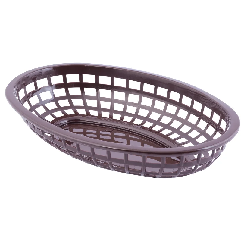 TableCraft Classic Oval Basket, Brown, 9.4" x 6" x 2"