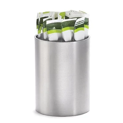 TableCraft Round Sugar Packet Holder, Stainless Steel