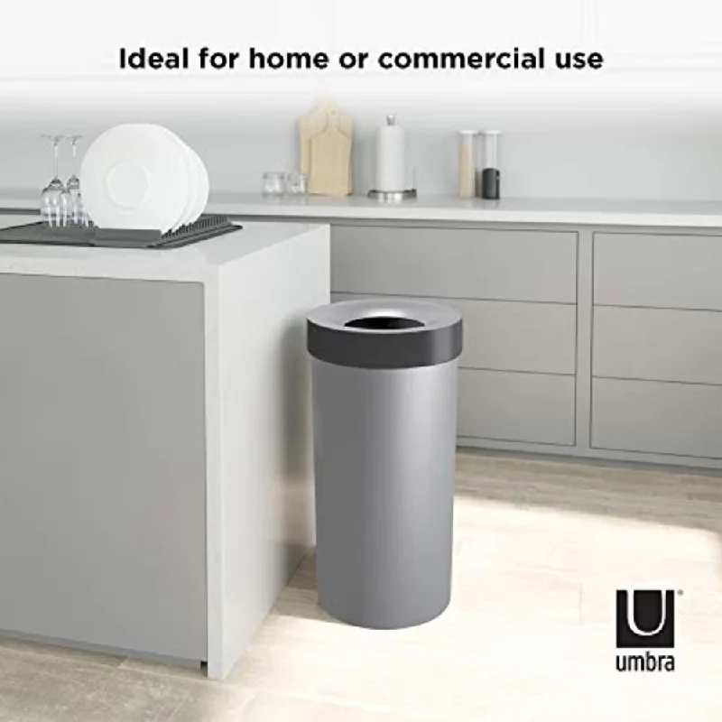 Umbra Vento Open Top 16.5-gallon Kitchen Trash Large, Garbage Can