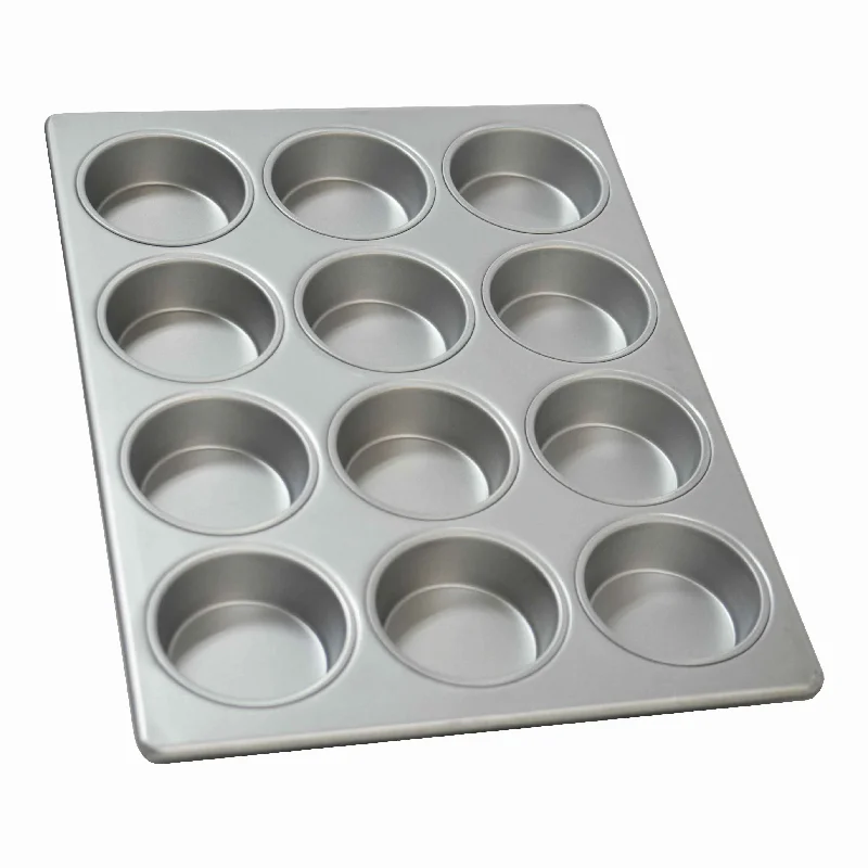 12 Cup 6.2 oz. Glazed Aluminized Steel Jumbo Muffin / Cupcake Pan