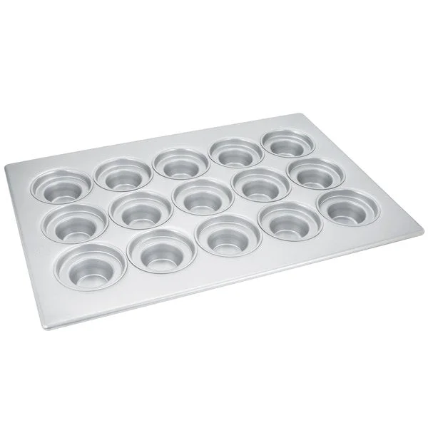 15 Cup 7.5 oz. Glazed Aluminized Steel Jumbo Crown Muffin Pan