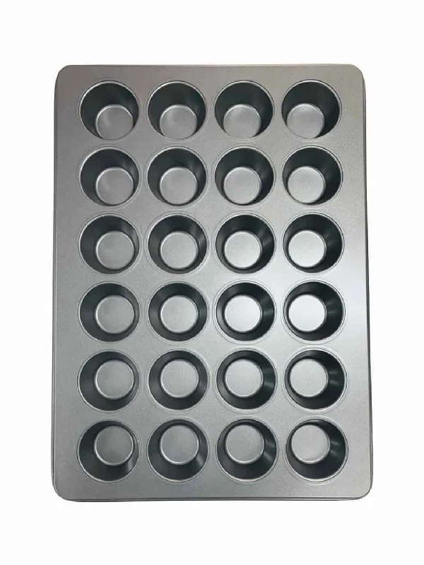 24 Cup 3.5 oz. Non-Stick Carbon Steel Muffin/Cupcake Pan-14" x 20 1/2"