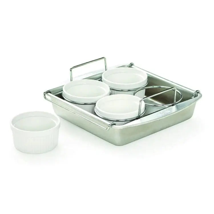 Professional Six-Piece Stainless Steel Creme Brulee Set