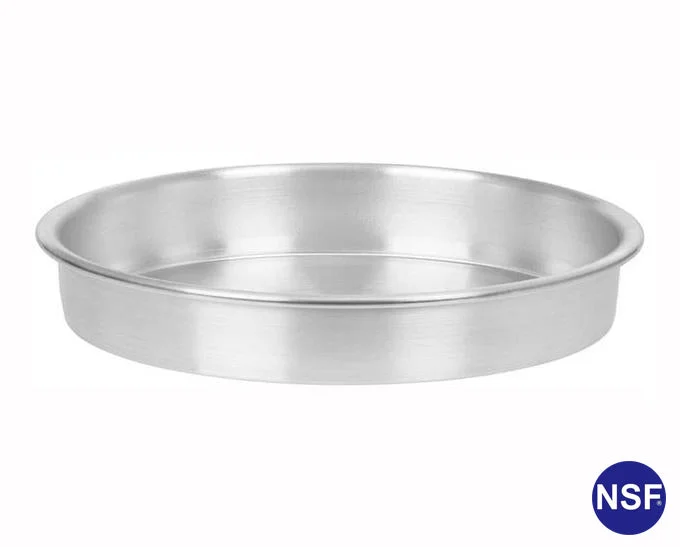 Commercial Natural Aluminum Pizza Pan Straight Side, NSF certified