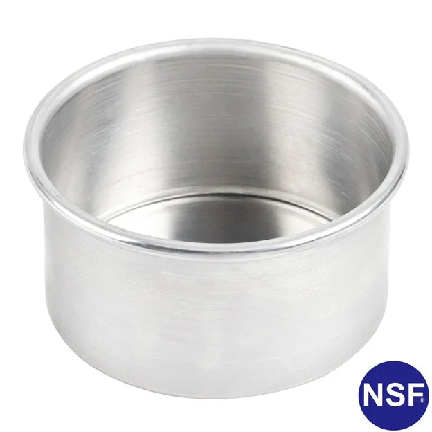 Commercial Aluminum Round Cake Pan Straight Side 3'' H, NSF Certified