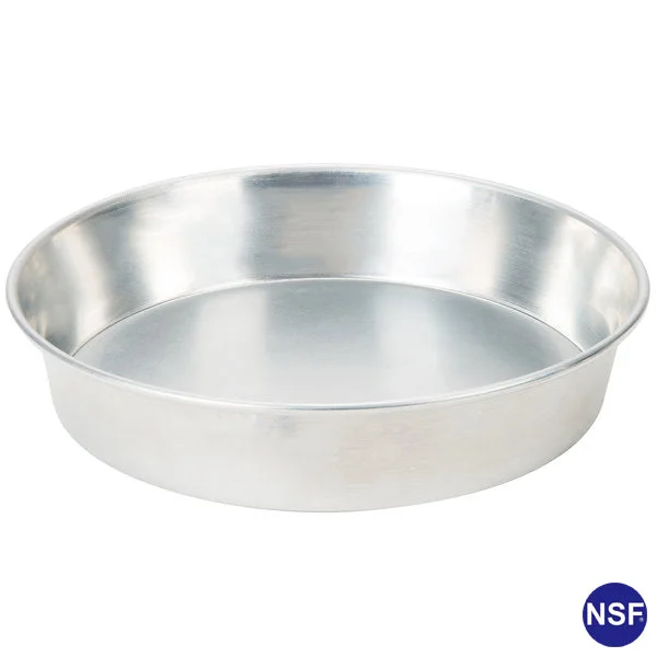 Commercial Aluminum Round Cake Pan Tapered Side 2'' H, NSF Certified