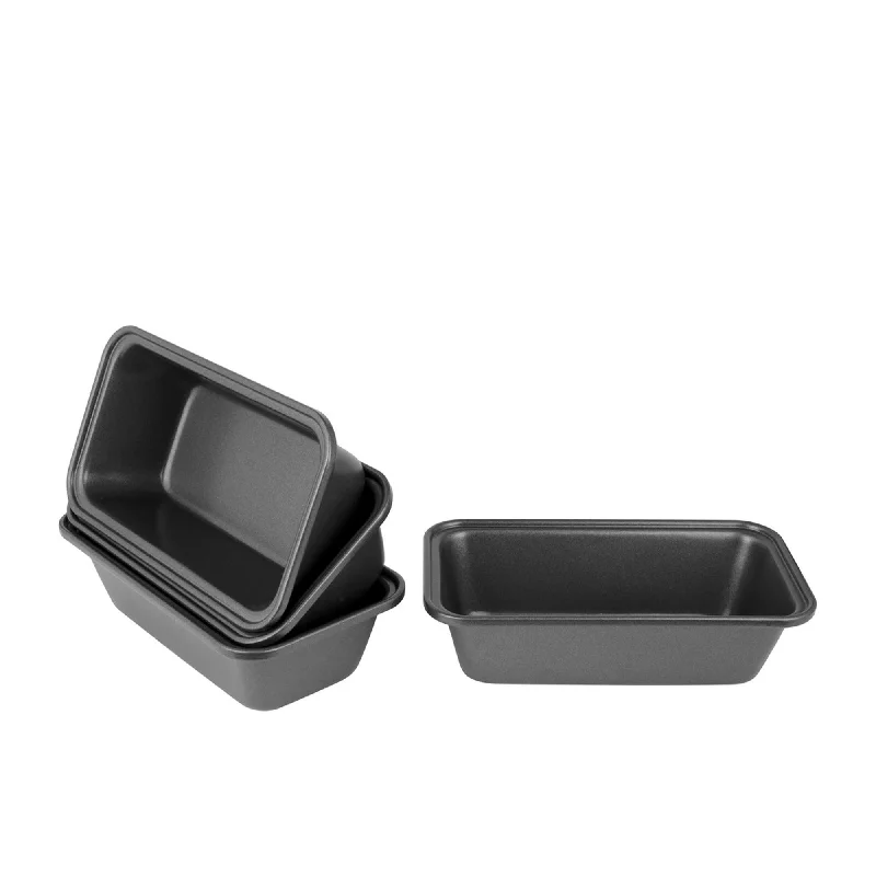 Bakemaster Mini Bakeware Non Stick Loaf Pan 15cm Set of 4