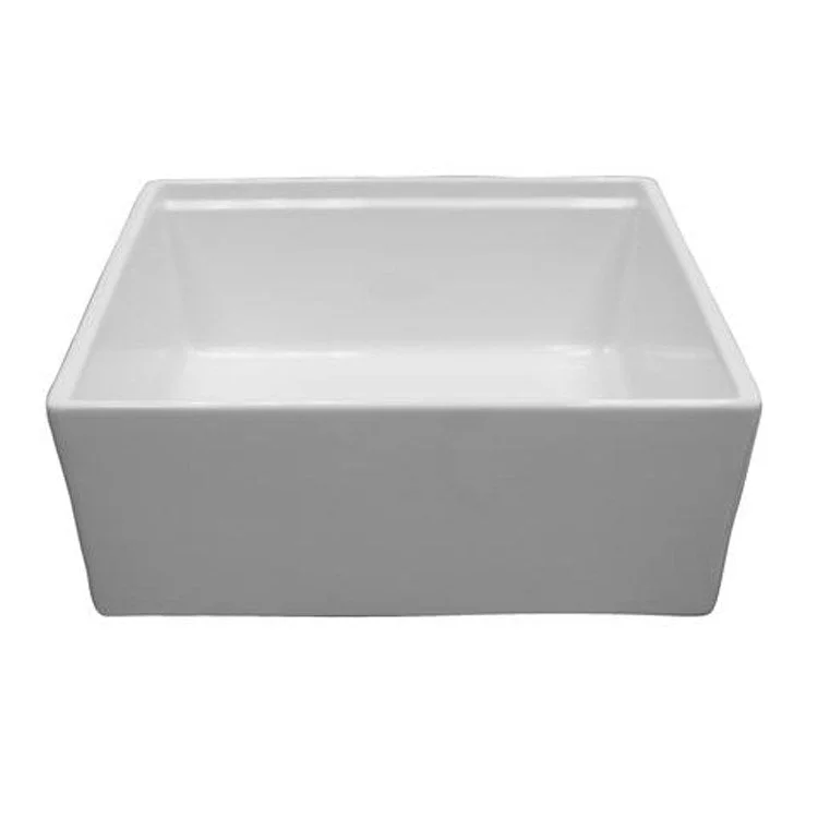 Kitchen Sink 24L x 18W Inch Single Bowl Crofton Farmer with Ledge White