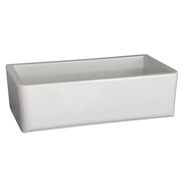 Kitchen Sink 32-3/4L x 18-1/4W Inch Single Bowl Hannah Farmer White Round Edge Rectangle