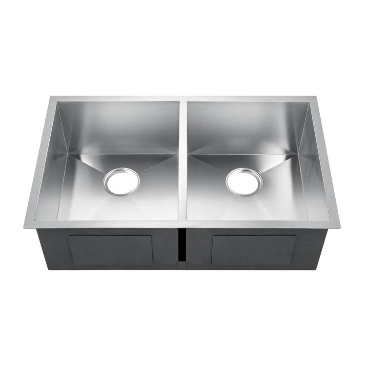 Kitchen Sink 37L x 20W Inch Double Bowl Lana 50/50 Stainless Steel Undermount Rectangle