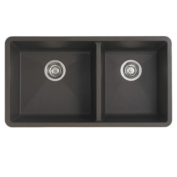 Precis 33" Medium 1-3/4 Double Bowl Silgranit Undermount Kitchen Sink