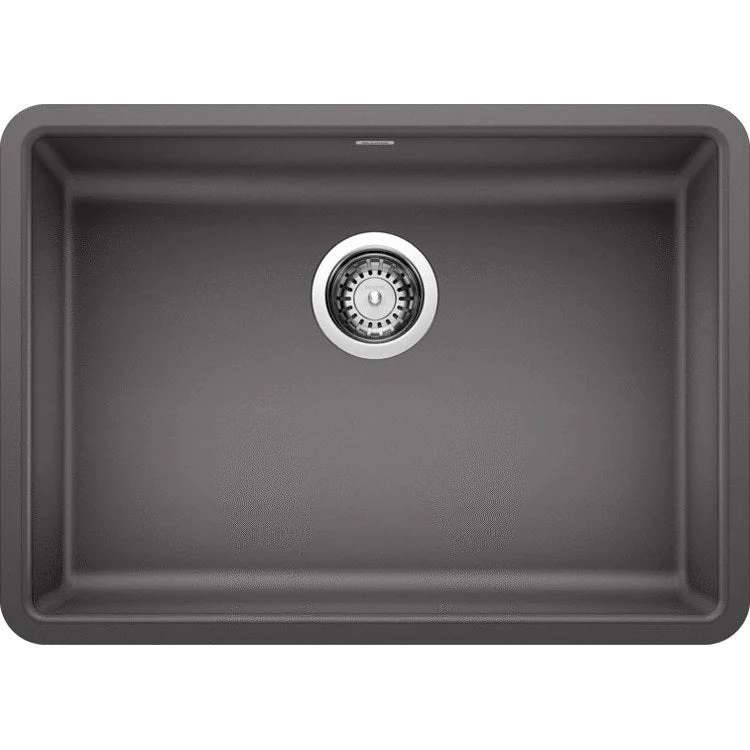 Kitchen Sink Precis 25 x 18 Inch Single Bowl Single ADA Cinder Undermount Rectangle Drain Location Rear Center Depth 5 Inch Heat and Scratch Resistant