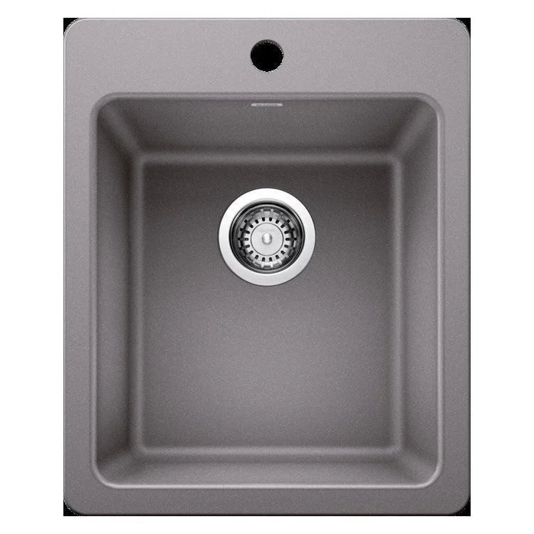 Bar Sink Corence 19 x 17 Inch Single Bowl 1 Hole Metallic Gray Drop-In/Undermount