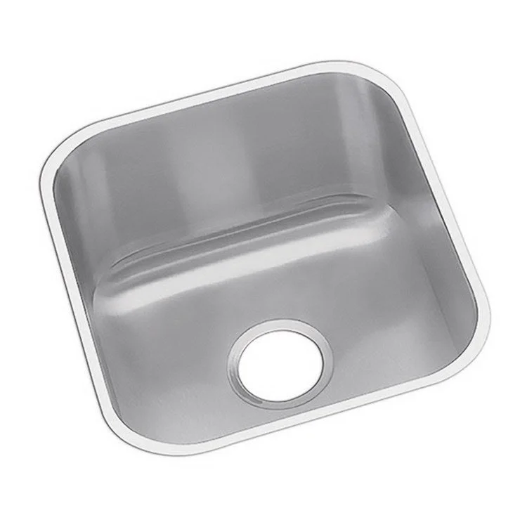 Bar Sink Dayton 17 x 18 Inch Single Bowl Radiant Satin Undermount Rectangle Drain Size 3-1/2 Inch