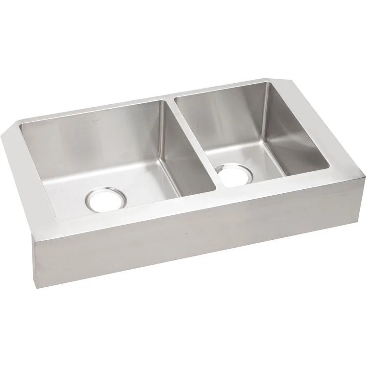 Crosstown 35-7/8 Double Bowl Stainless Steel Apron Front Kitchen Sink