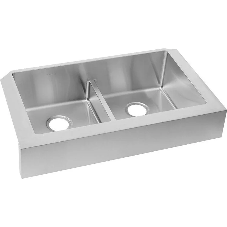 Crosstown 35-7/8" Double Bowl Stainless Steel Apron Front Kitchen Sink