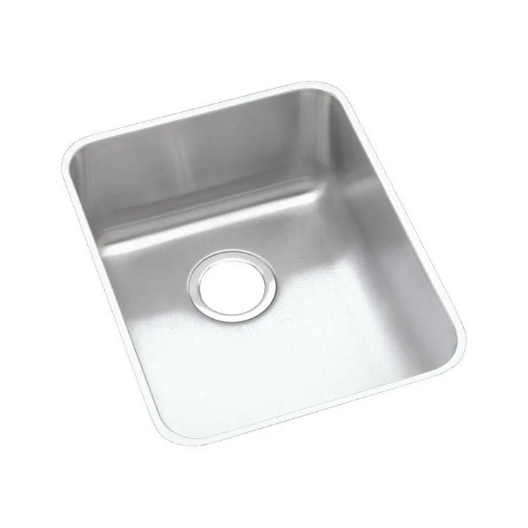 Gourmet Lustertone 16-1/2" Single Bowl Stainless Steel Undermount Kitchen Sink