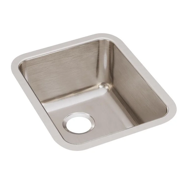 Gourmet Lustertone 16-1/2" Single Bowl Stainless Steel Undermount Kitchen Sink