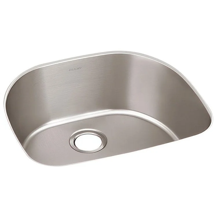 Kitchen Sink Lustertone Iconix 23.625 x 21.25 Inch Single Bowl Luminous Satin Undermount Drain Location Rear Center