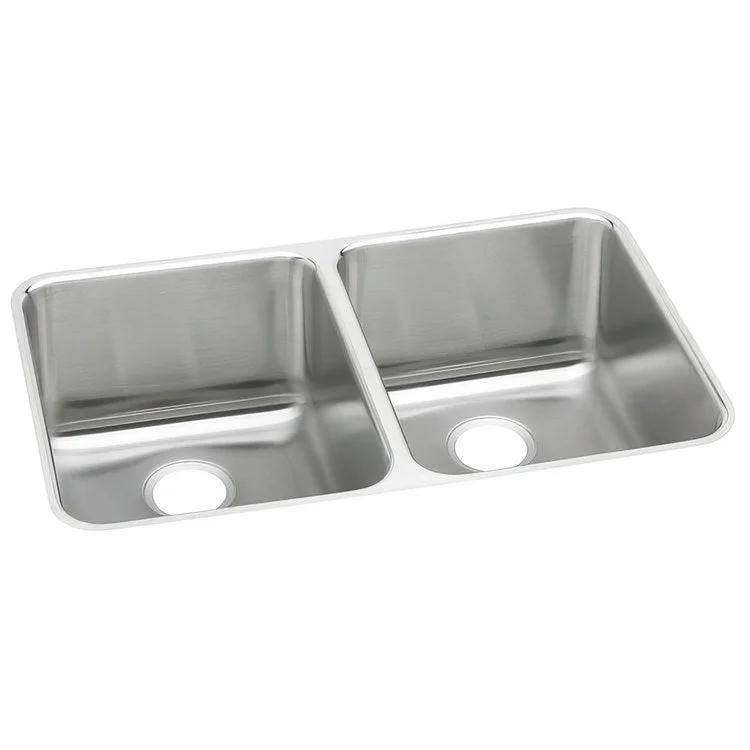 Kitchen Sink Lustertone Classic 35.75 x 18.5 Inch Double Bowl Equal Lustrous Satin Undermount