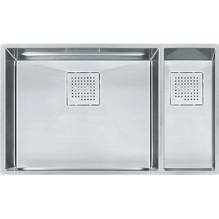 Peak 31" x 18" Double Bowl 16-Gauge Stainless Steel Undermount Kitchen Sink