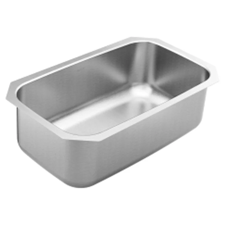 Kitchen Sink 1800 Series 30-1/2 x 18-1/4 Inch 10 Inch Single Bowl Satin Stainless Undermount Center Drain