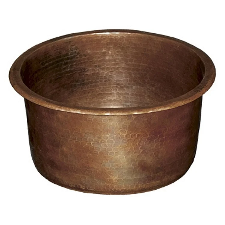 Diego 12-1/2" Single Bowl Copper Round Bar/Prep Sink