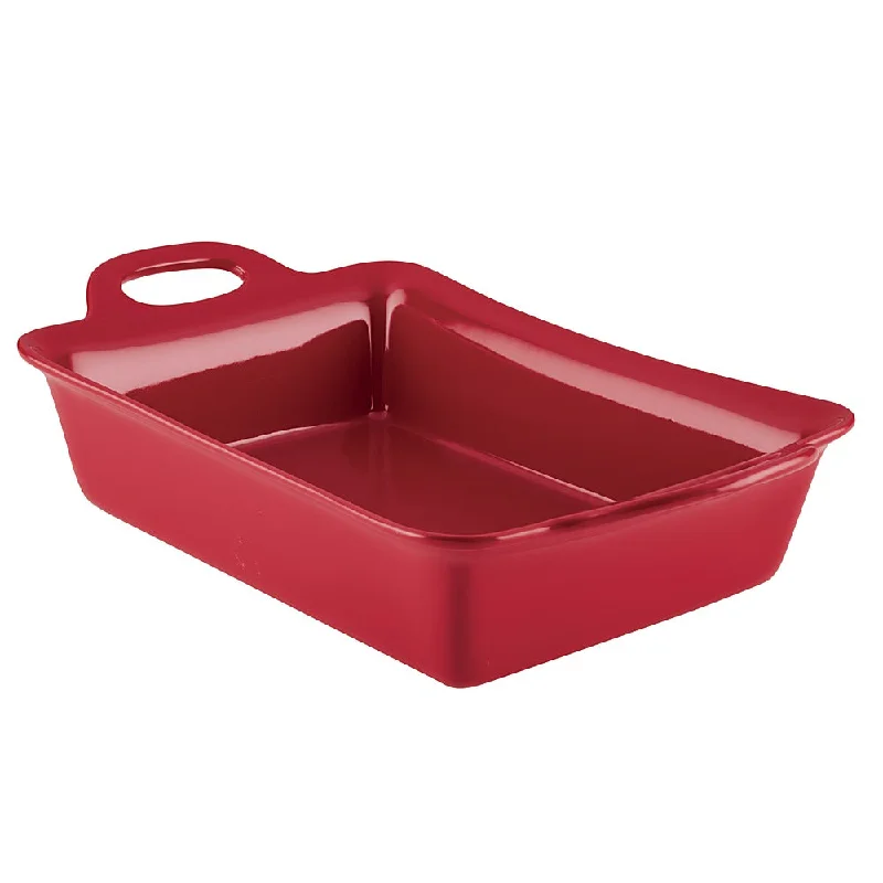 Rachael Ray 9x13-Inch Rectangular Ceramic Baker Red