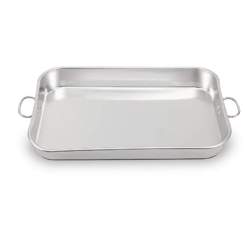 Deep Roast Bake Pan with Drop Handles, 12"W x 18"L x 2-1/4"D