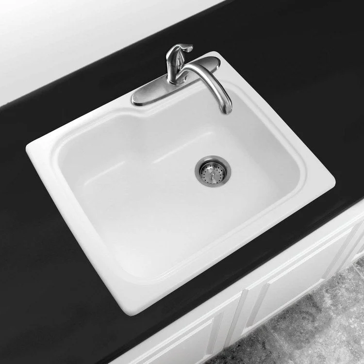 Swanstone 25x22" Drop-In Single Bowl Kitchen Sink