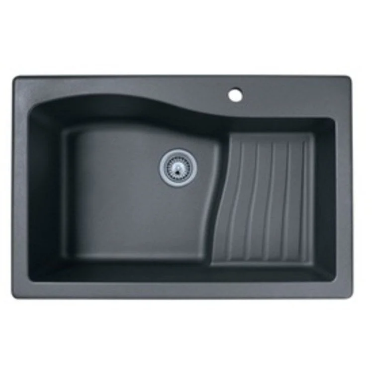 Kitchen Sink 33 x 22 Inch 1 Bowl Ascend 1 Hole Nero Drop in