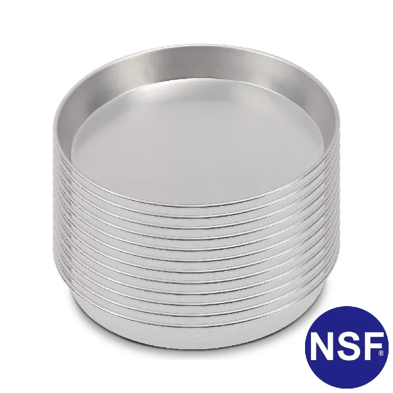 Tapered Round Cake Pans, Commercial Aluminum, NSF certified, 12 pack